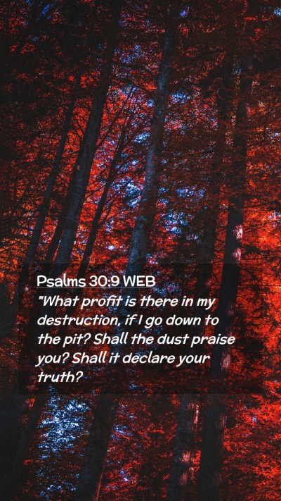 Picture 02 - Psalms 30:9 WEB Mobile Phone Wallpaper - 
