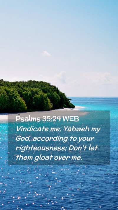 Picture 02 - Psalms 35:24 WEB Mobile Phone Wallpaper - Vindicate me, Yahweh my God, according to your - Mobile Bible Verse Wallpaper