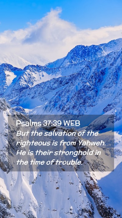 Picture 02 - Psalms 37:39 WEB Mobile Phone Wallpaper - But the salvation of the righteous is from - Mobile Bible Verse Wallpaper