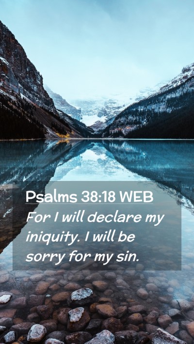 Picture 02 - Psalms 38:18 WEB Mobile Phone Wallpaper - For I will declare my iniquity. I will be sorry - Mobile Bible Verse Wallpaper