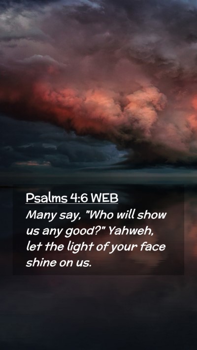 Picture 02 - Psalms 4:6 WEB Mobile Phone Wallpaper - Many say, 
