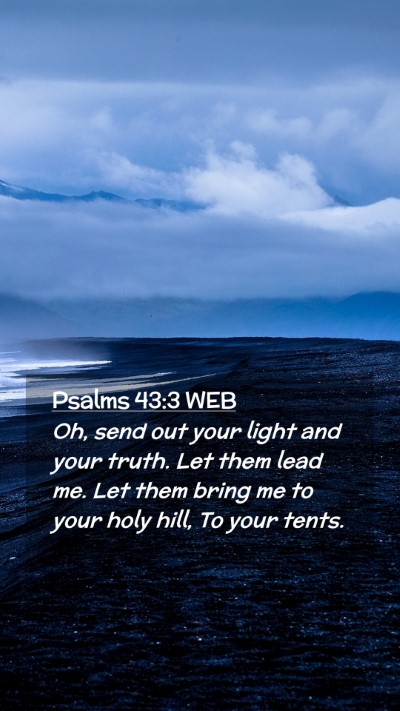 Picture 02 - Psalms 43:3 WEB Mobile Phone Wallpaper - Oh, send out your light and your truth. Let them - Mobile Bible Verse Wallpaper