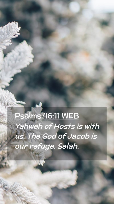 Picture 02 - Psalms 46:11 WEB Mobile Phone Wallpaper - Yahweh of Hosts is with us. The God of Jacob is - Mobile Bible Verse Wallpaper