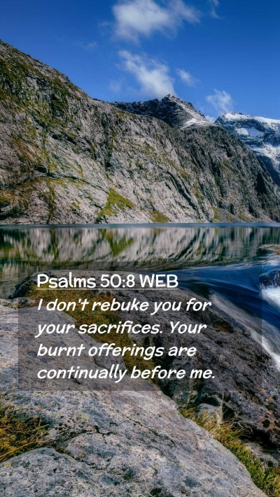 Picture 02 - Psalms 50:8 WEB Mobile Phone Wallpaper - I don't rebuke you for your sacrifices. Your - Mobile Bible Verse Wallpaper