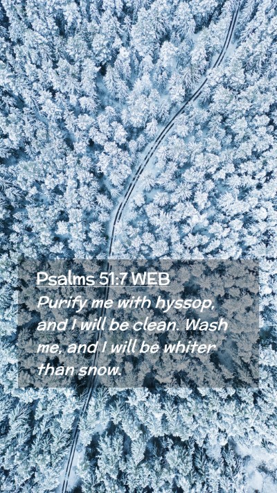 Picture 02 - Psalms 51:7 WEB Mobile Phone Wallpaper - Purify me with hyssop, and I will be clean. Wash - Mobile Bible Verse Wallpaper