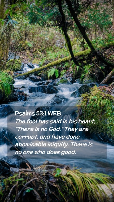 Picture 02 - Psalms 53:1 WEB Mobile Phone Wallpaper - The fool has said in his heart, 