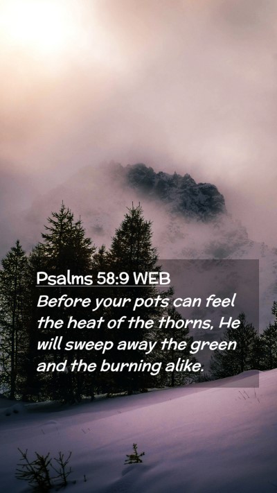 Picture 02 - Psalms 58:9 WEB Mobile Phone Wallpaper - Before your pots can feel the heat of the thorns, - Mobile Bible Verse Wallpaper