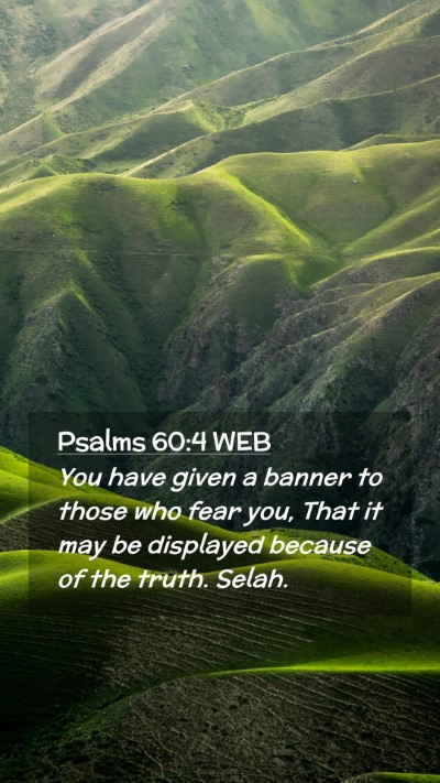 Picture 02 - Psalms 60:4 WEB Mobile Phone Wallpaper - You have given a banner to those who fear you, - Mobile Bible Verse Wallpaper