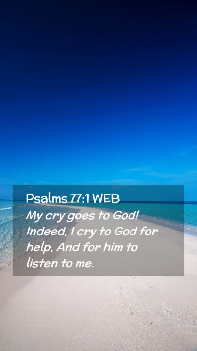 Picture 02 - Psalms 77:1 WEB Mobile Phone Wallpaper - My cry goes to God! Indeed, I cry to God for - Mobile Bible Verse Wallpaper
