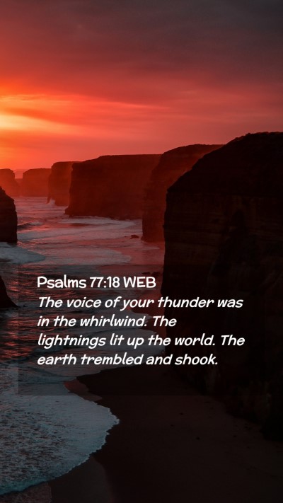 Picture 02 - Psalms 77:18 WEB Mobile Phone Wallpaper - The voice of your thunder was in the whirlwind. - Mobile Bible Verse Wallpaper