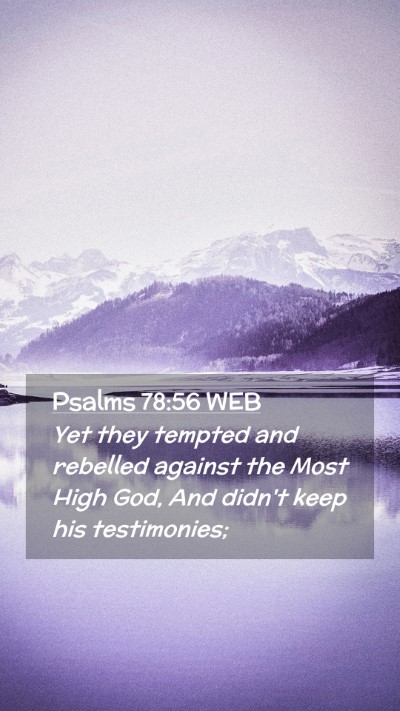 Picture 02 - Psalms 78:56 WEB Mobile Phone Wallpaper - Yet they tempted and rebelled against the Most - Mobile Bible Verse Wallpaper
