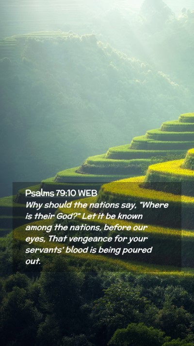 Picture 02 - Psalms 79:10 WEB Mobile Phone Wallpaper - Why should the nations say, 