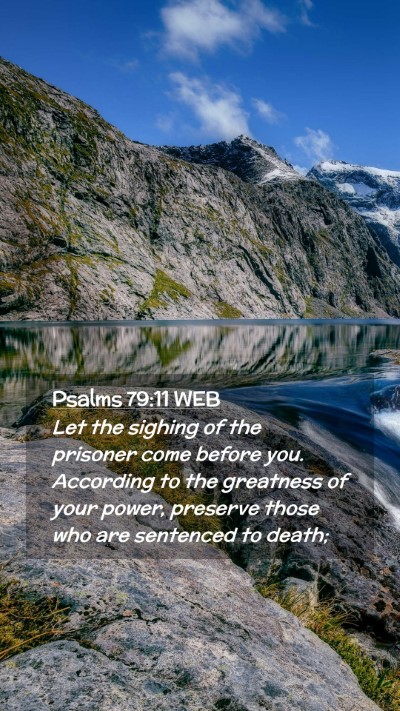 Picture 02 - Psalms 79:11 WEB Mobile Phone Wallpaper - Let the sighing of the prisoner come before you. - Mobile Bible Verse Wallpaper