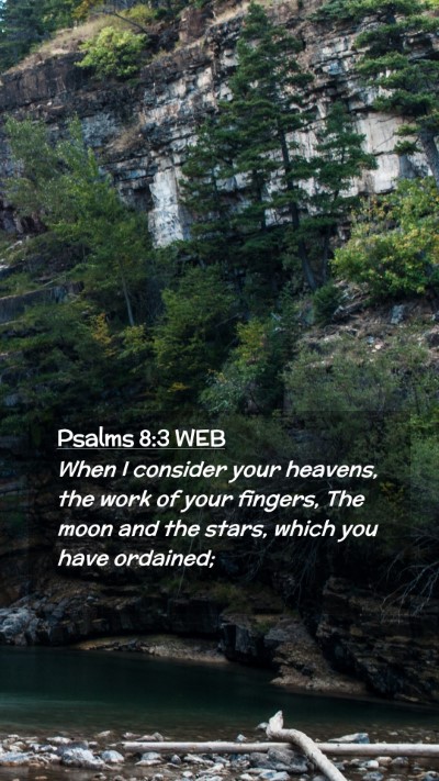 Picture 02 - Psalms 8:3 WEB Mobile Phone Wallpaper - When I consider your heavens, the work of your - Mobile Bible Verse Wallpaper