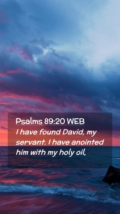Picture 02 - Psalms 89:20 WEB Mobile Phone Wallpaper - I have found David, my servant. I have anointed - Mobile Bible Verse Wallpaper