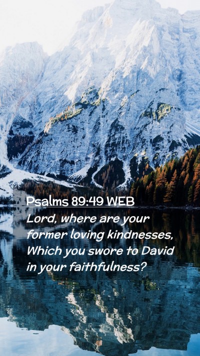 Picture 02 - Psalms 89:49 WEB Mobile Phone Wallpaper - Lord, where are your former loving kindnesses, - Mobile Bible Verse Wallpaper