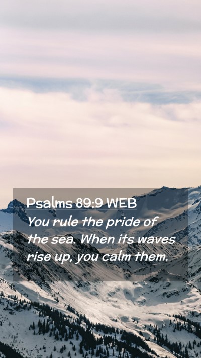 Picture 02 - Psalms 89:9 WEB Mobile Phone Wallpaper - You rule the pride of the sea. When its waves - Mobile Bible Verse Wallpaper