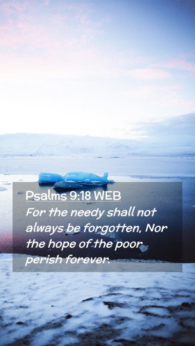 Picture 02 - Psalms 9:18 WEB Mobile Phone Wallpaper - For the needy shall not always be forgotten, Nor - Mobile Bible Verse Wallpaper