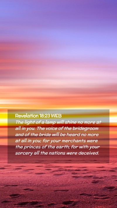 Picture 02 - Revelation 18:23 WEB Mobile Phone Wallpaper - The light of a lamp will shine no more at all in - Mobile Bible Verse Wallpaper