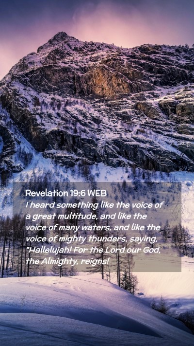 Picture 02 - Revelation 19:6 WEB Mobile Phone Wallpaper - I heard something like the voice of a great - Mobile Bible Verse Wallpaper