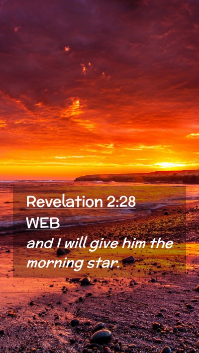 Picture 02 - Revelation 2:28 WEB Mobile Phone Wallpaper - and I will give him the morning - Mobile Bible Verse Wallpaper