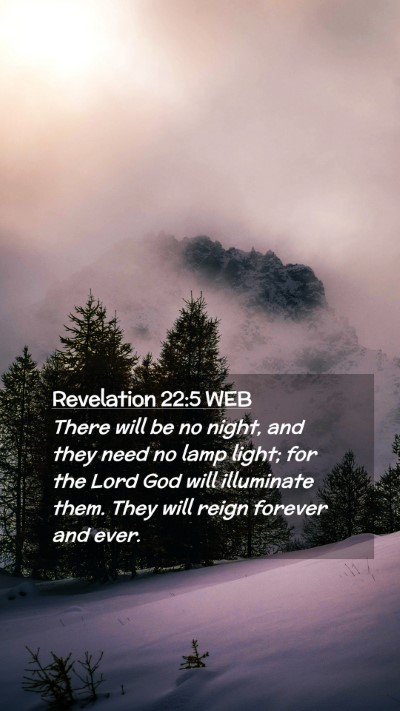 Picture 02 - Revelation 22:5 WEB Mobile Phone Wallpaper - There will be no night, and they need no lamp - Mobile Bible Verse Wallpaper