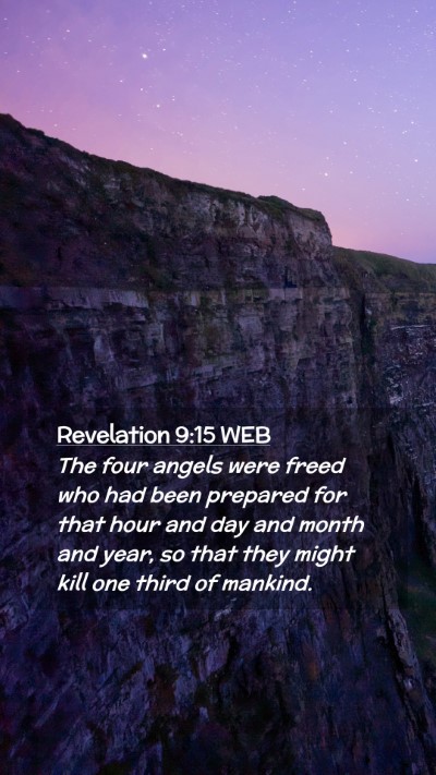 Picture 02 - Revelation 9:15 WEB Mobile Phone Wallpaper - The four angels were freed who had been prepared - Mobile Bible Verse Wallpaper