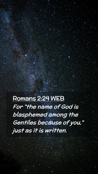 Picture 02 - Romans 2:24 WEB Mobile Phone Wallpaper - For 