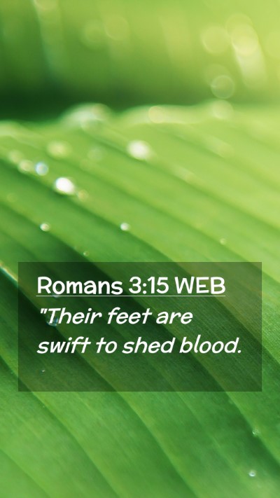 Picture 02 - Romans 3:15 WEB Mobile Phone Wallpaper - 