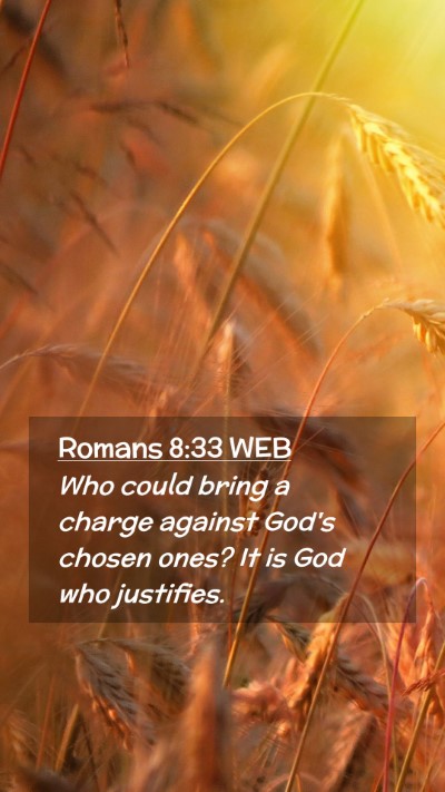 Picture 02 - Romans 8:33 WEB Mobile Phone Wallpaper - Who could bring a charge against God's chosen - Mobile Bible Verse Wallpaper