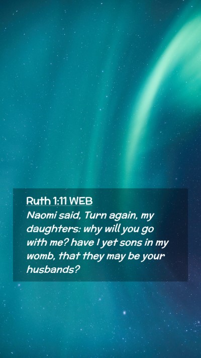 Picture 02 - Ruth 1:11 WEB Mobile Phone Wallpaper - Naomi said, Turn again, my daughters: why will - Mobile Bible Verse Wallpaper
