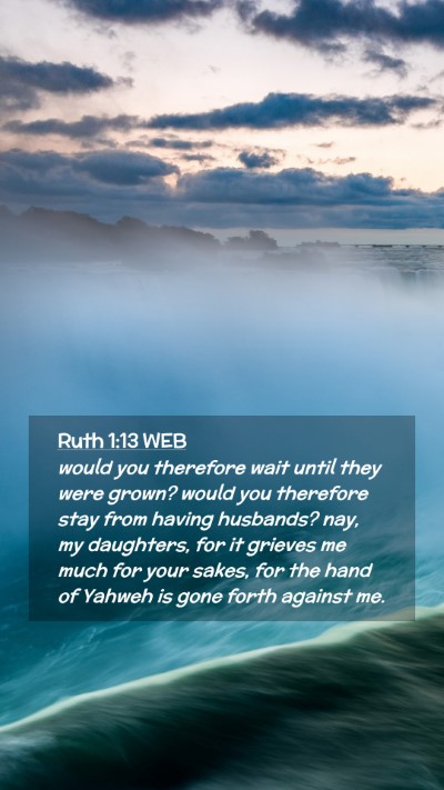 Picture 02 - Ruth 1:13 WEB Mobile Phone Wallpaper - would you therefore wait until they were grown? - Mobile Bible Verse Wallpaper