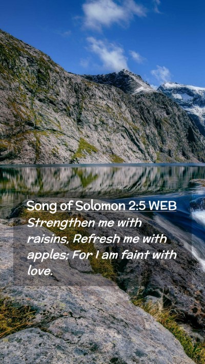 Picture 02 - Song of Solomon 2:5 WEB Mobile Phone Wallpaper - Strengthen me with raisins, Refresh me with - Mobile Bible Verse Wallpaper