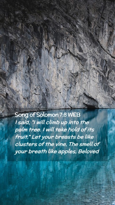 Picture 02 - Song of Solomon 7:8 WEB Mobile Phone Wallpaper - I said, 
