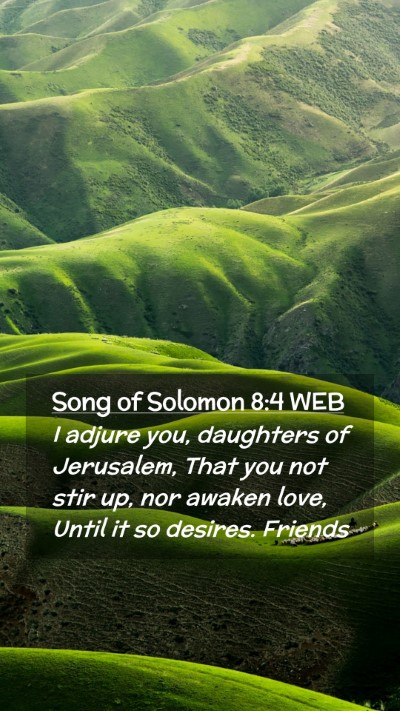 Picture 02 - Song of Solomon 8:4 WEB Mobile Phone Wallpaper - I adjure you, daughters of Jerusalem, That you - Mobile Bible Verse Wallpaper