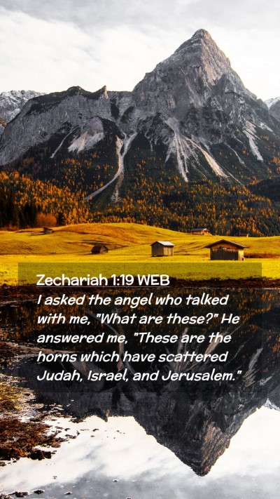 Picture 02 - Zechariah 1:19 WEB Mobile Phone Wallpaper - I asked the angel who talked with me, 