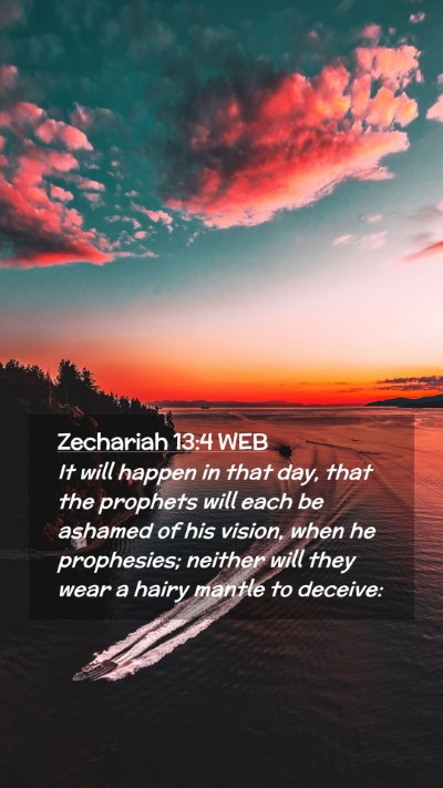 Picture 02 - Zechariah 13:4 WEB Mobile Phone Wallpaper - It will happen in that day, that the prophets - Mobile Bible Verse Wallpaper