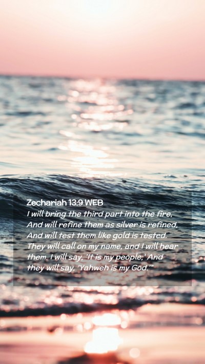 Picture 02 - Zechariah 13:9 WEB Mobile Phone Wallpaper - I will bring the third part into the fire, And - Mobile Bible Verse Wallpaper