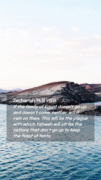 Picture 02 - Zechariah 14:18 WEB Mobile Phone Wallpaper - If the family of Egypt doesn't go up, and doesn't - Mobile Bible Verse Wallpaper