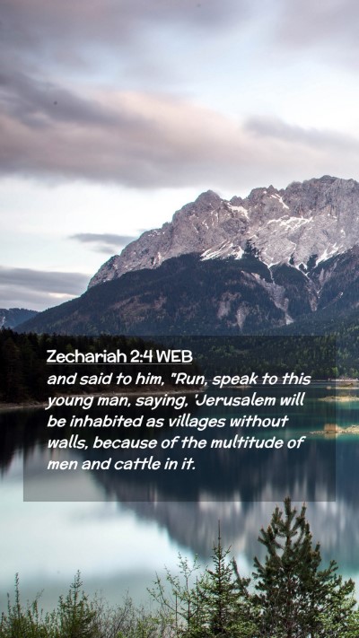 Picture 02 - Zechariah 2:4 WEB Mobile Phone Wallpaper - and said to him, 