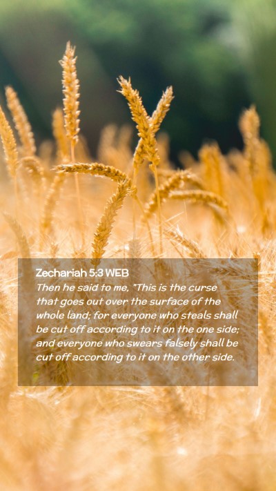 Picture 02 - Zechariah 5:3 WEB Mobile Phone Wallpaper - Then he said to me, 