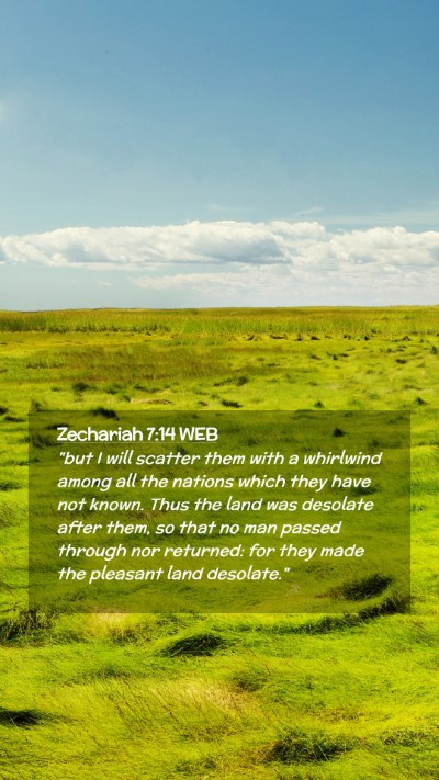 Picture 02 - Zechariah 7:14 WEB Mobile Phone Wallpaper - 