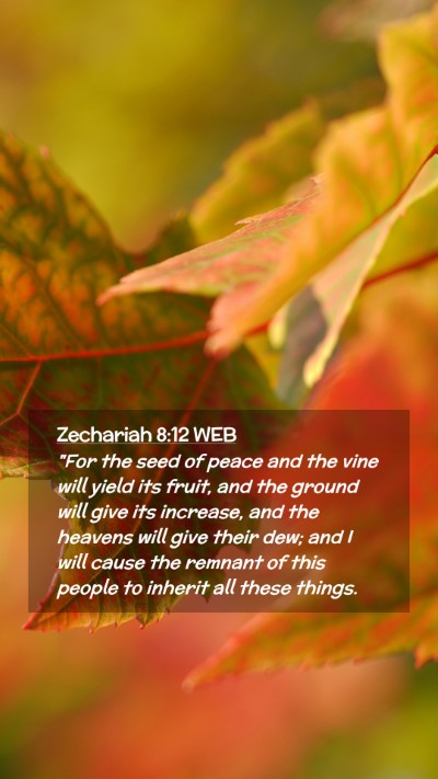 Picture 02 - Zechariah 8:12 WEB Mobile Phone Wallpaper - 