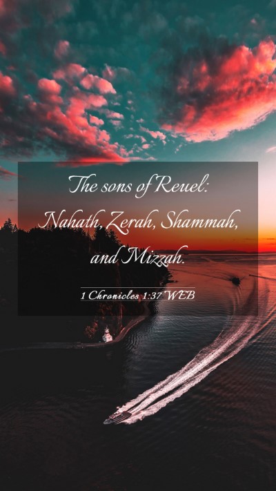 Picture 03 - 1 Chronicles 1:37 WEB Mobile Phone Wallpaper - The sons of Reuel: Nahath, Zerah, Shammah, and - Mobile Bible Verse Wallpaper