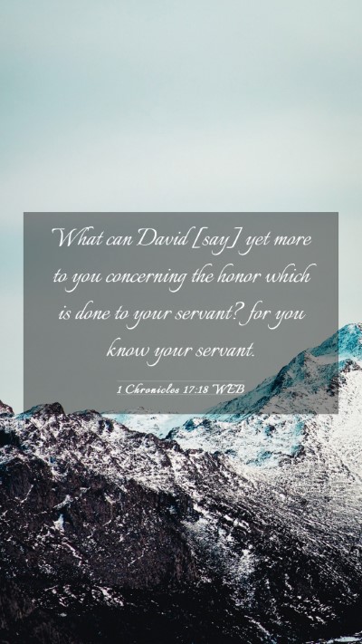 Picture 03 - 1 Chronicles 17:18 WEB Mobile Phone Wallpaper - What can David [say] yet more to you concerning - Mobile Bible Verse Wallpaper