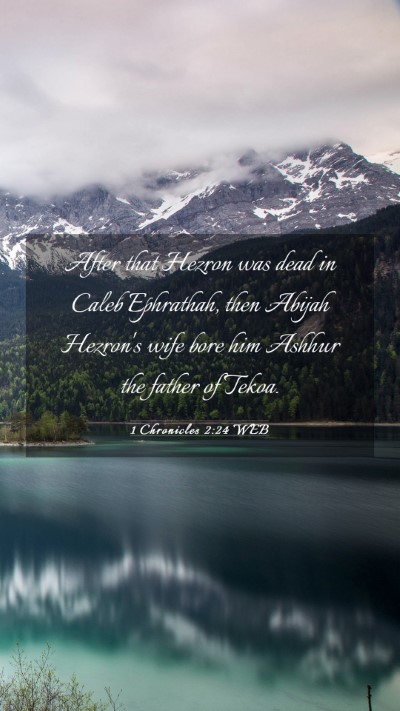 Picture 03 - 1 Chronicles 2:24 WEB Mobile Phone Wallpaper - After that Hezron was dead in Caleb Ephrathah, - Mobile Bible Verse Wallpaper