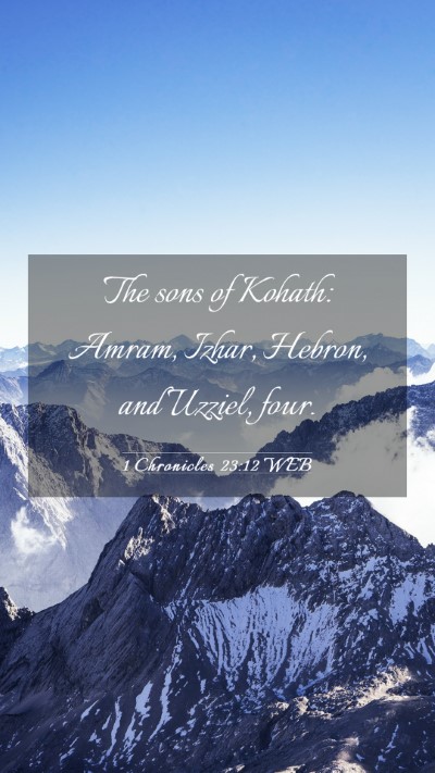 Picture 03 - 1 Chronicles 23:12 WEB Mobile Phone Wallpaper - The sons of Kohath: Amram, Izhar, Hebron, and - Mobile Bible Verse Wallpaper