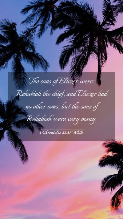 Picture 03 - 1 Chronicles 23:17 WEB Mobile Phone Wallpaper - The sons of Eliezer were: Rehabiah the chief; and - Mobile Bible Verse Wallpaper