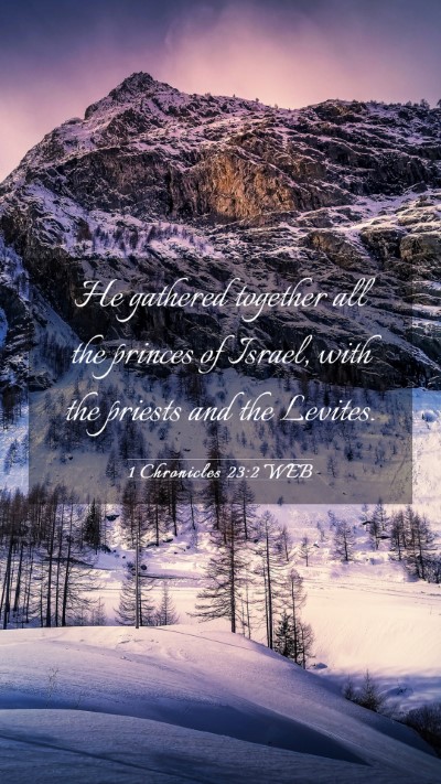 Picture 03 - 1 Chronicles 23:2 WEB Mobile Phone Wallpaper - He gathered together all the princes of Israel, - Mobile Bible Verse Wallpaper
