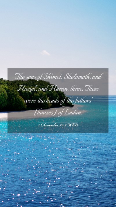 Picture 03 - 1 Chronicles 23:9 WEB Mobile Phone Wallpaper - The sons of Shimei: Shelomoth, and Haziel, and - Mobile Bible Verse Wallpaper
